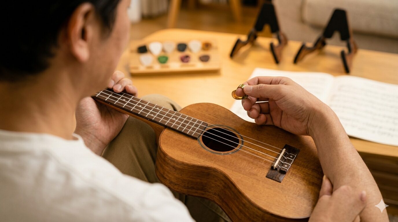 ウクレレ ピック弾きの基本を知って安心スタート