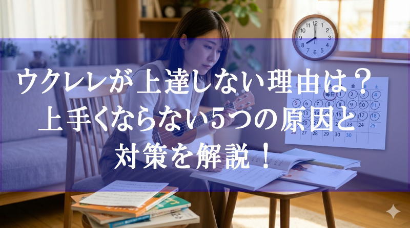 ウクレレが上達しない理由は？上手くならない５つの原因と対策を解説！