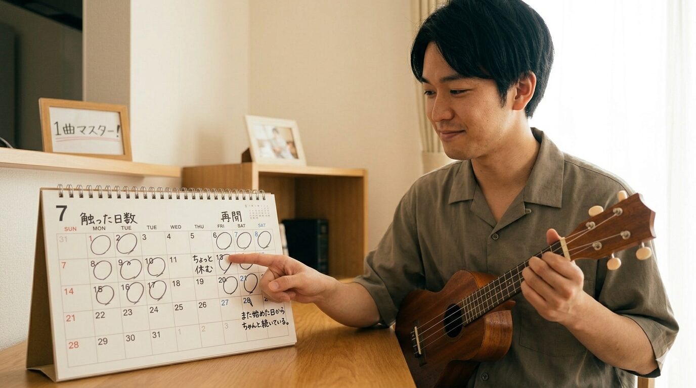 まとめ:ウクレレは挫折しても、また始めればそれでいい