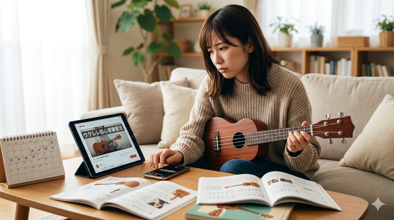 独学でウクレレが難しいと感じる理由として多いもの