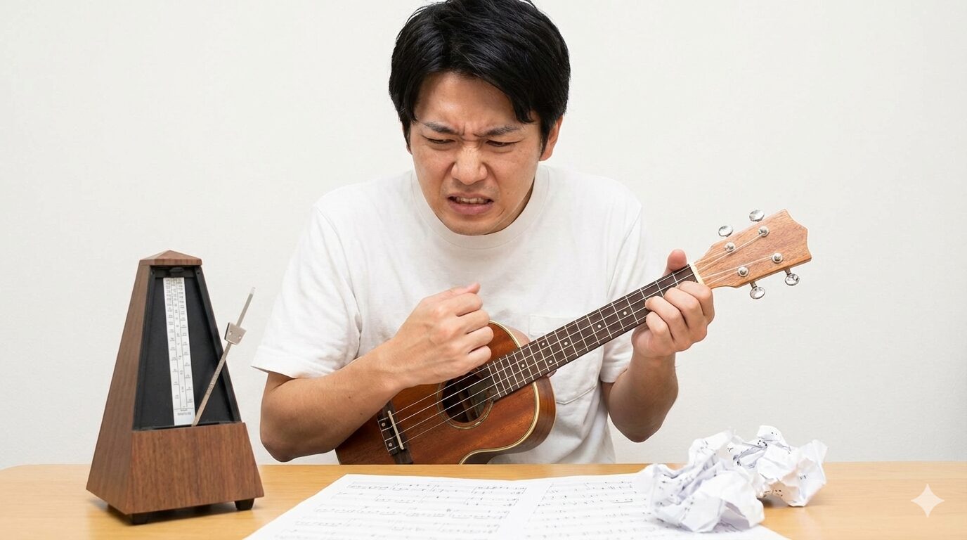 ウクレレの16ビートストローク練習で陥る失敗パターン