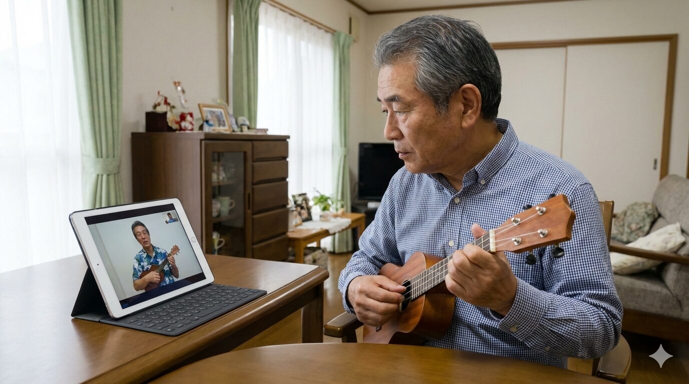 ウクレレの独学が70歳から難しいと感じる時の対処法