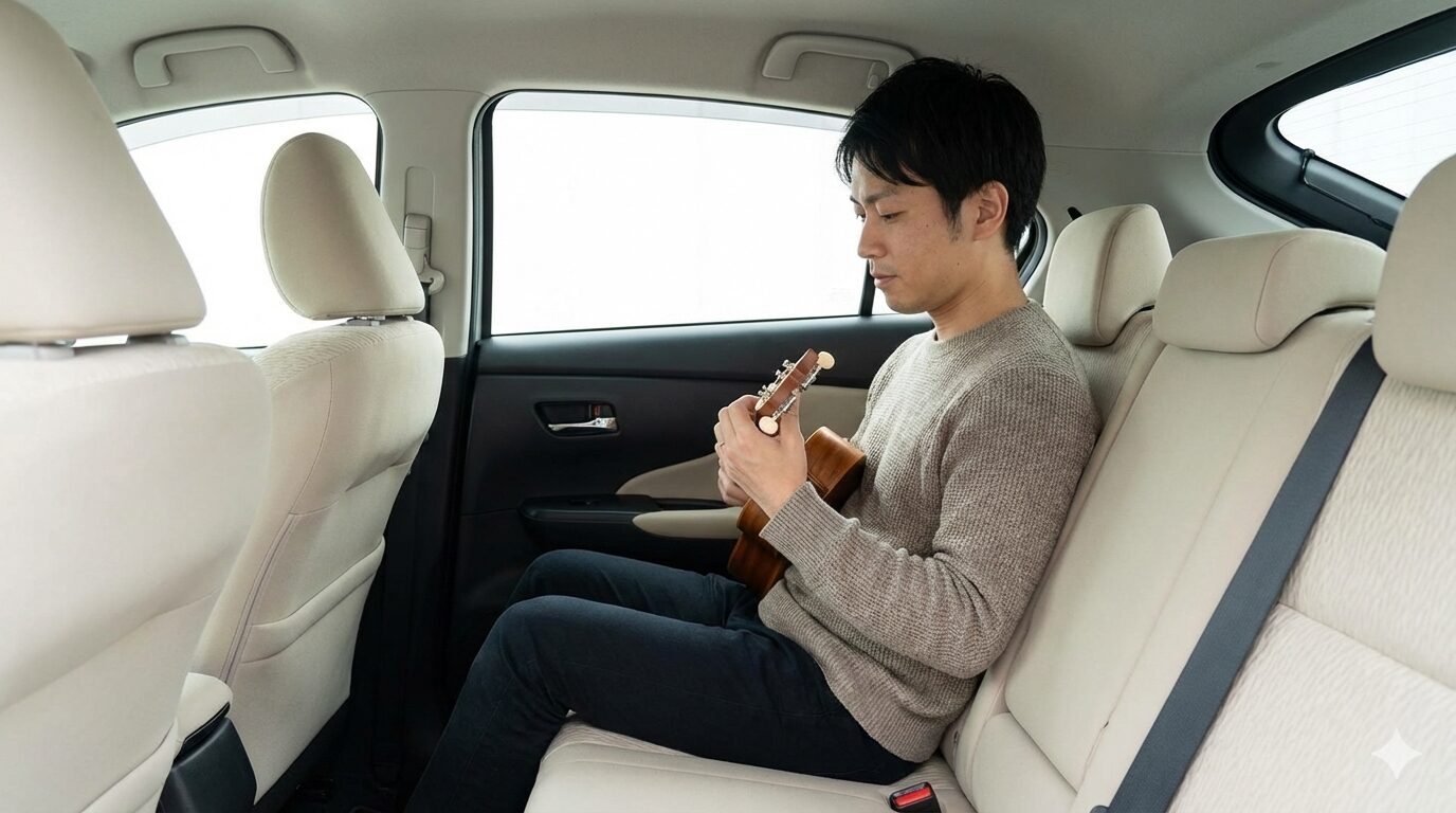 ウクレレを車内で練習する時の正しい構え方3選