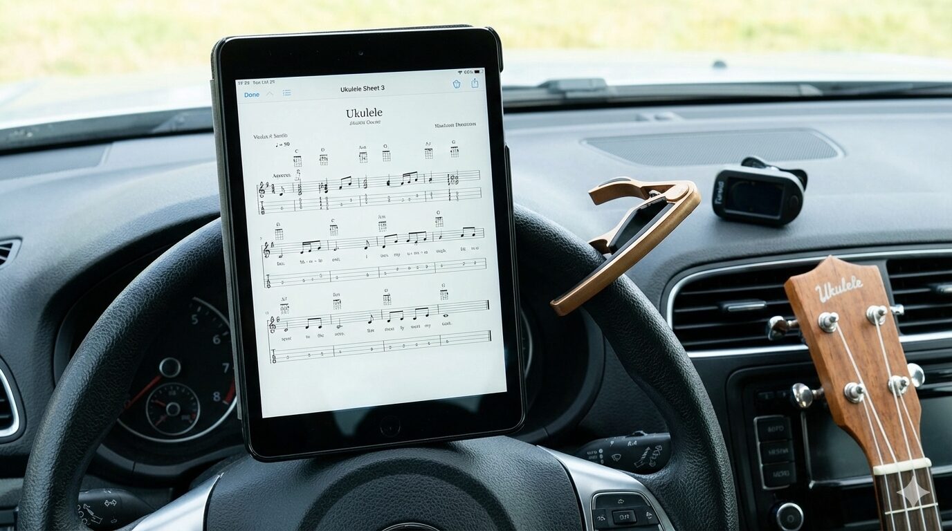 車内でのウクレレ練習を快適にする便利グッズと工夫