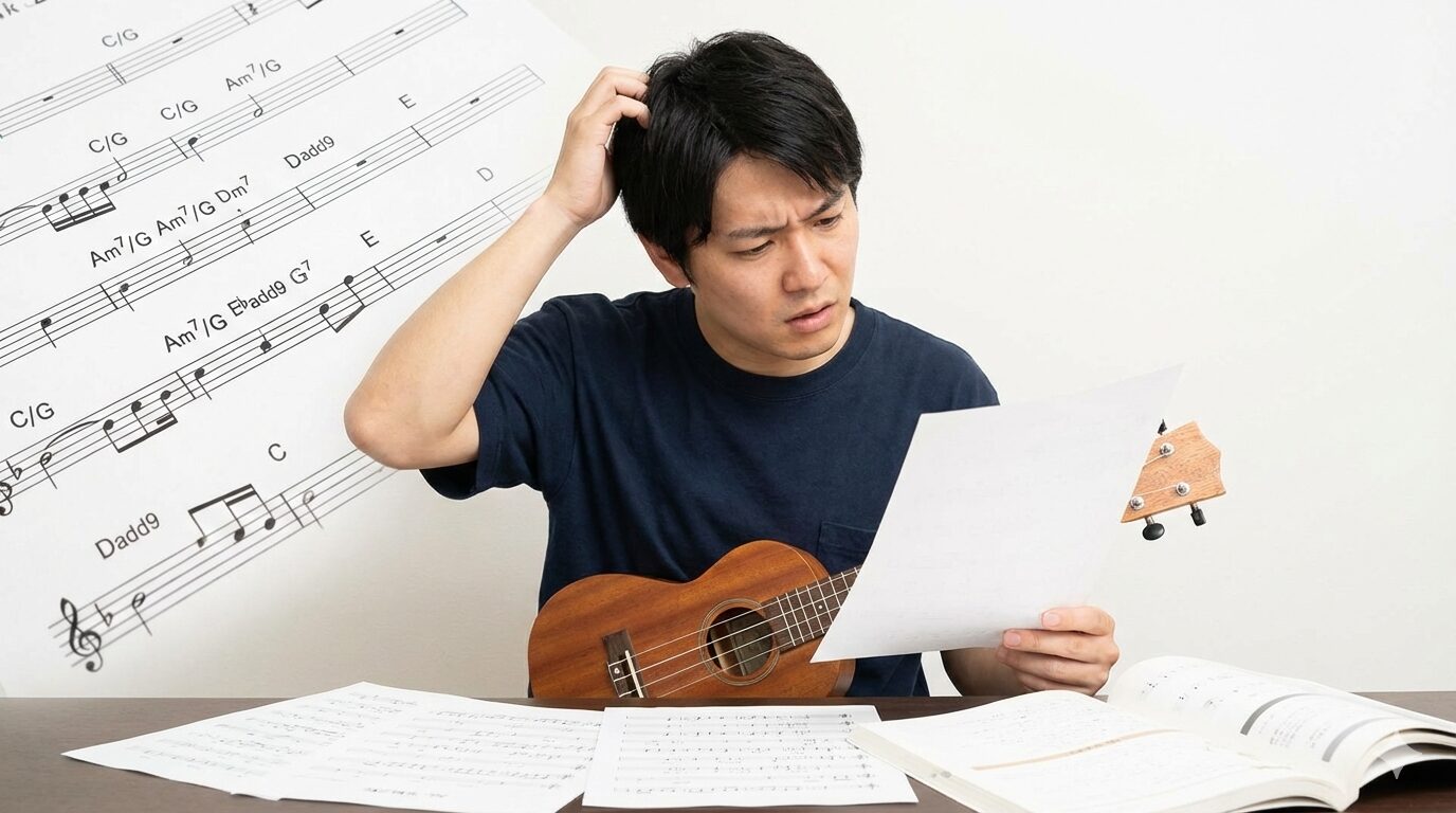 ウクレレのコード読み方で初心者が混乱しやすいポイント