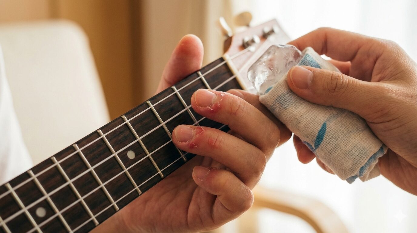 ウクレレの練習で指の皮がむける原因と痛い時の対処法