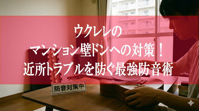 ウクレレのマンション壁ドンへの対策！近所トラブルを防ぐ最強防音術