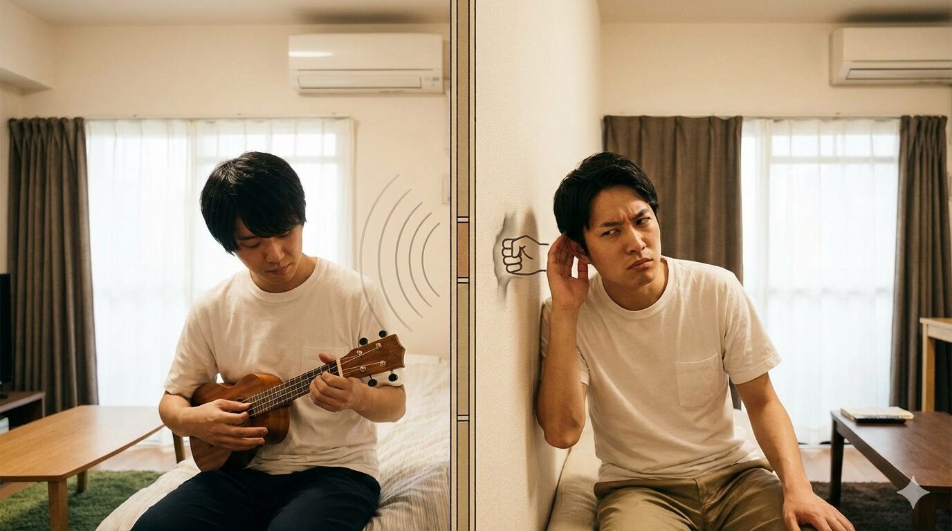 ウクレレがマンションで壁ドンされる原因と音の伝わり方