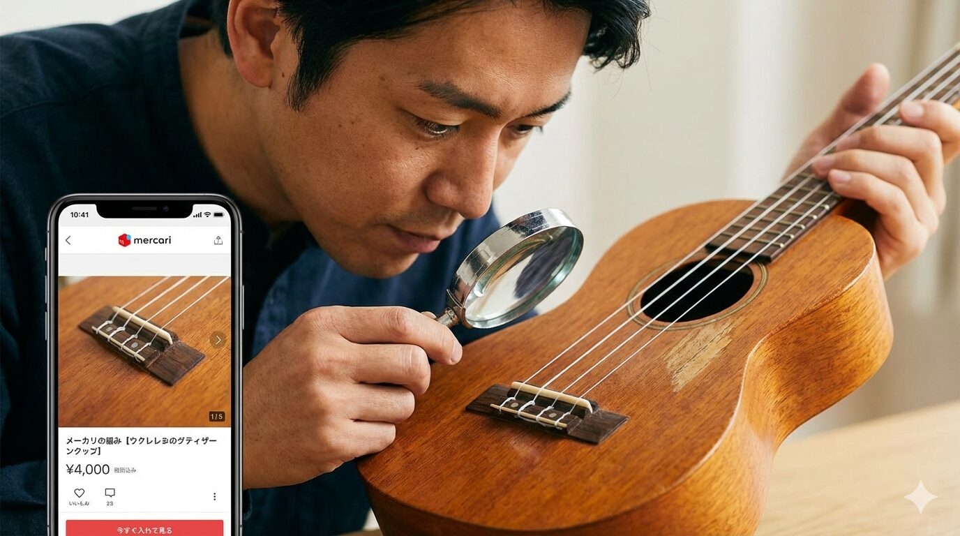 メルカリでウクレレを買う時の失敗しない見分け方