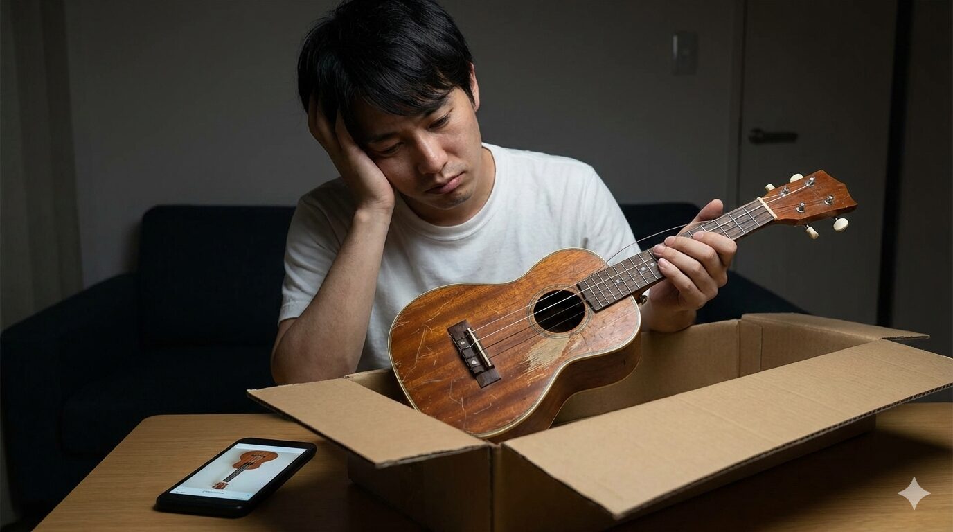 ウクレレのメルカリ購入で失敗する典型的な注意すべきパターン