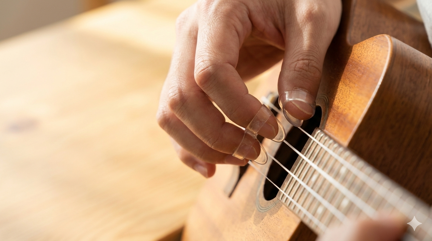 ウクレレが深爪で弾きにくい悩みをサポートする便利グッズ