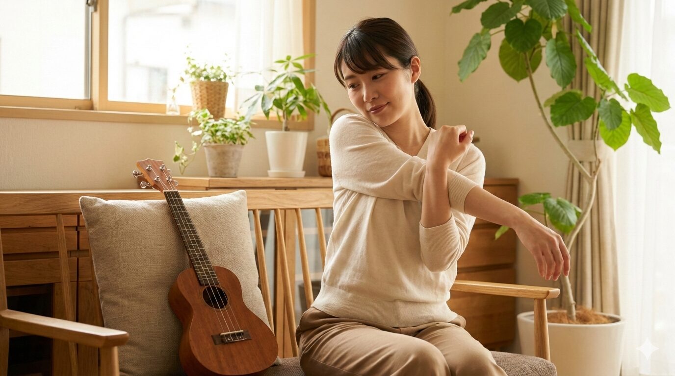 練習中の肩こりを姿勢以外でケアする簡単リフレッシュ術