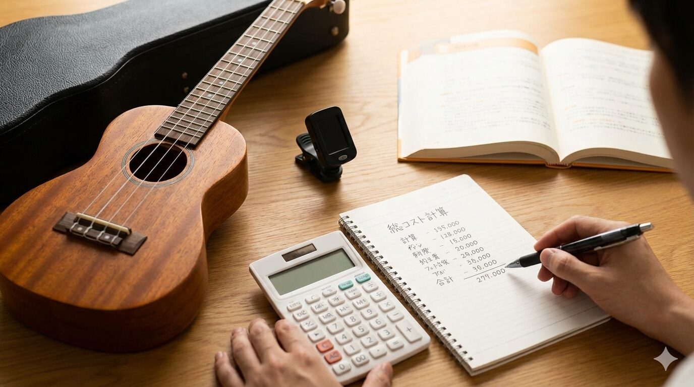 ウクレレ本体の費用も含めた総コストの考え方