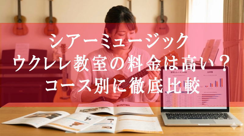 シアーミュージック ウクレレ教室の料金は高い？コース別に徹底比較