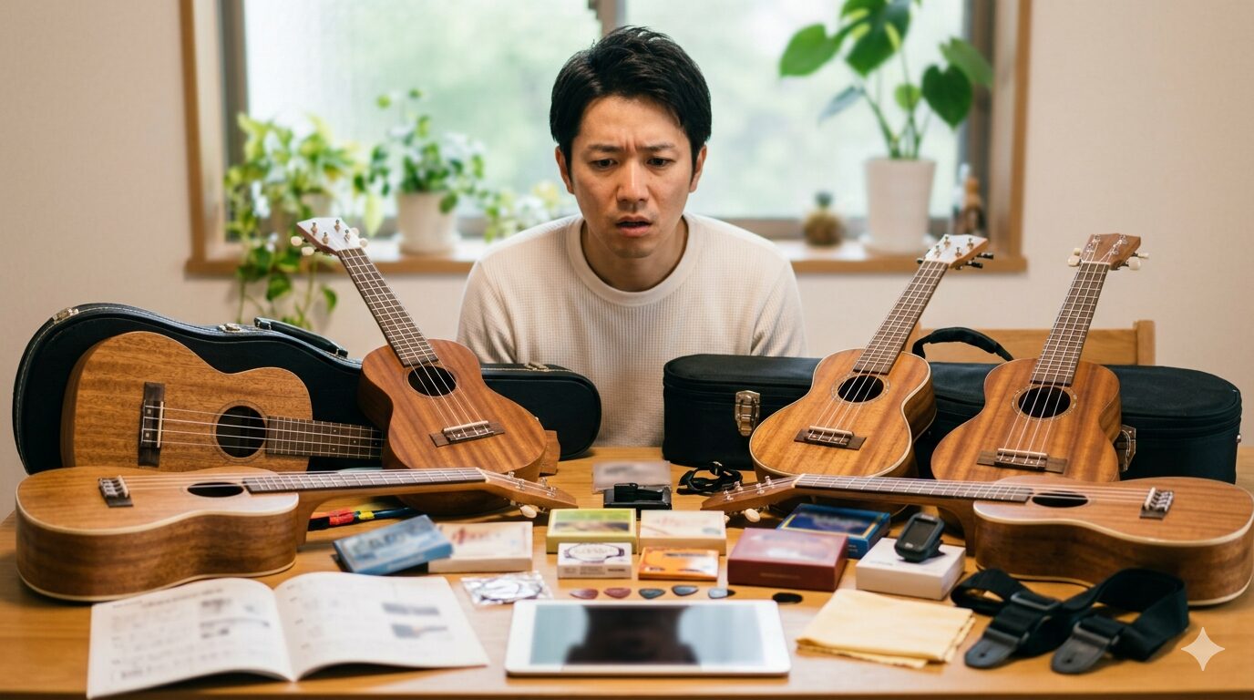 ウクレレの初心者セットを選ぼうとすると迷いやすい理由
