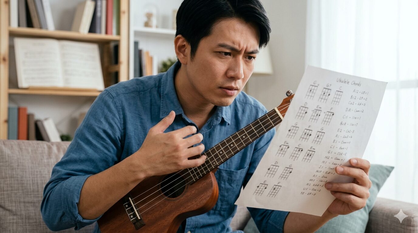 ウクレレのコードが覚えられないのは「暗記しようとしているから」かもしれない