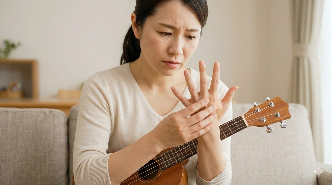 ウクレレを弾いて手がしびれると感じたとき、まず確認したいこと