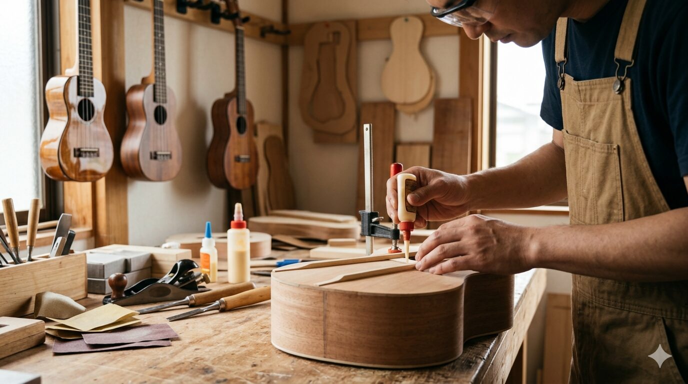 木材以外に音色に影響する要素を知っておく