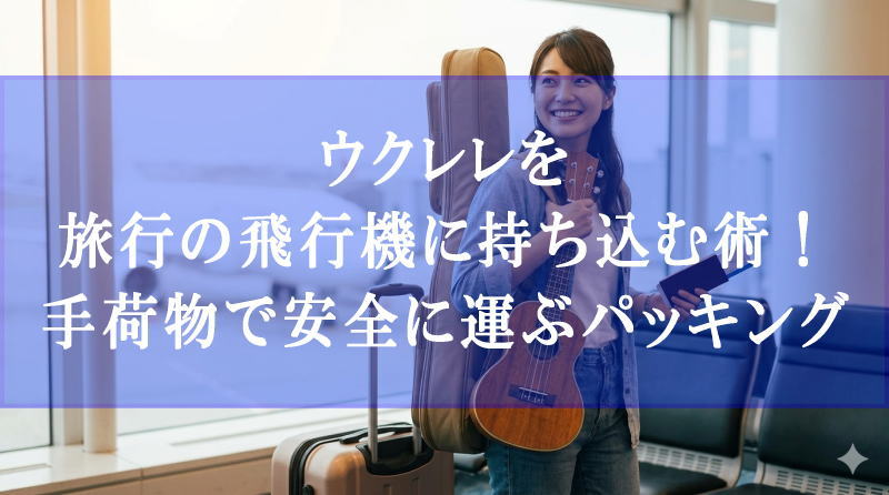 ウクレレを旅行の飛行機に持ち込む術！手荷物で安全に運ぶパッキング